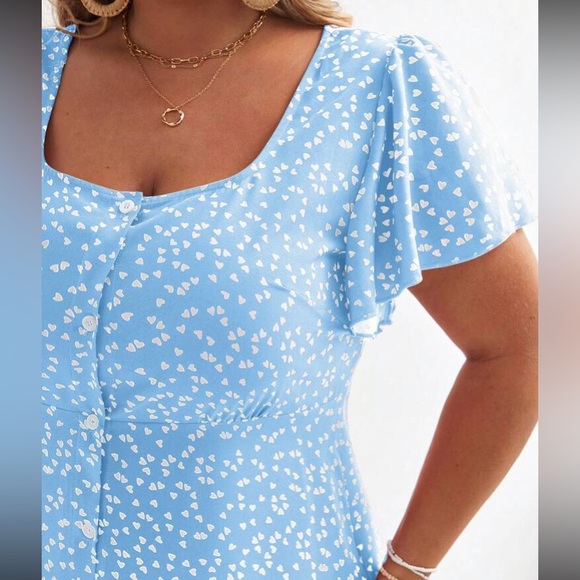 Boho floral print button through midi dress - Picture 5 of 6